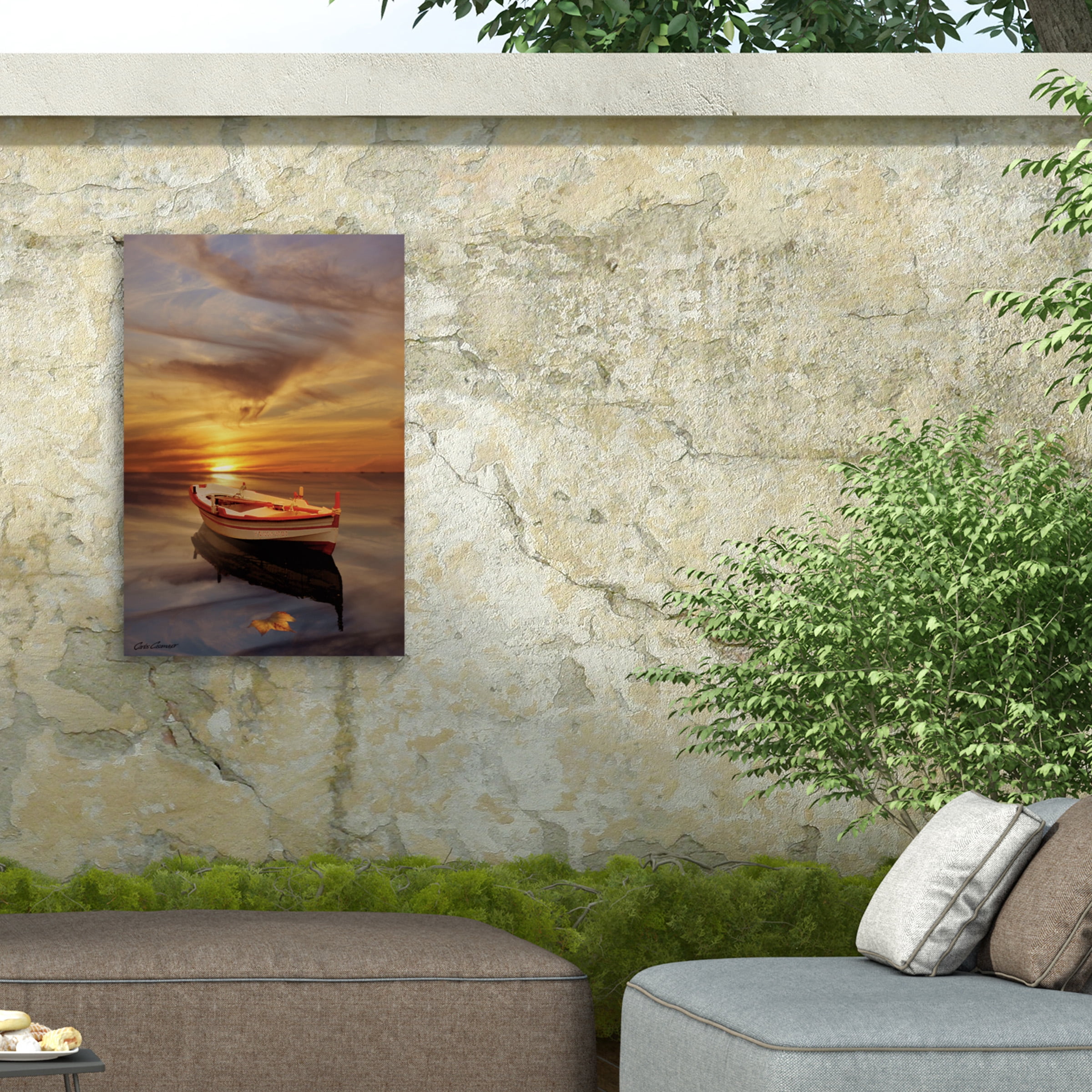 Carlos Casamayor 'Strange Stillness' Outdoor Canvas 24x16