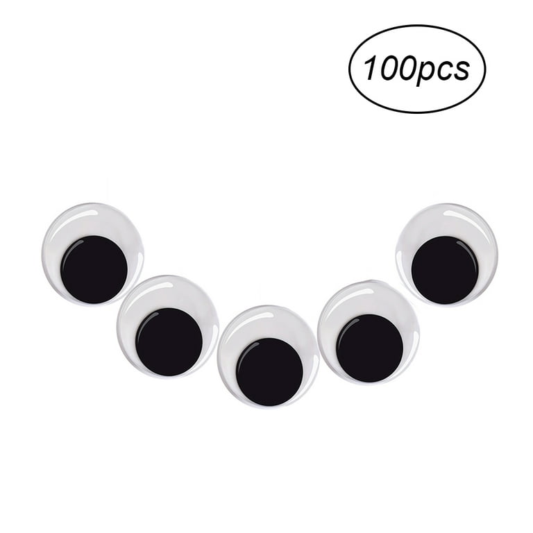 55pcs 10mm Sticky Googly Eyes With Eyelashes