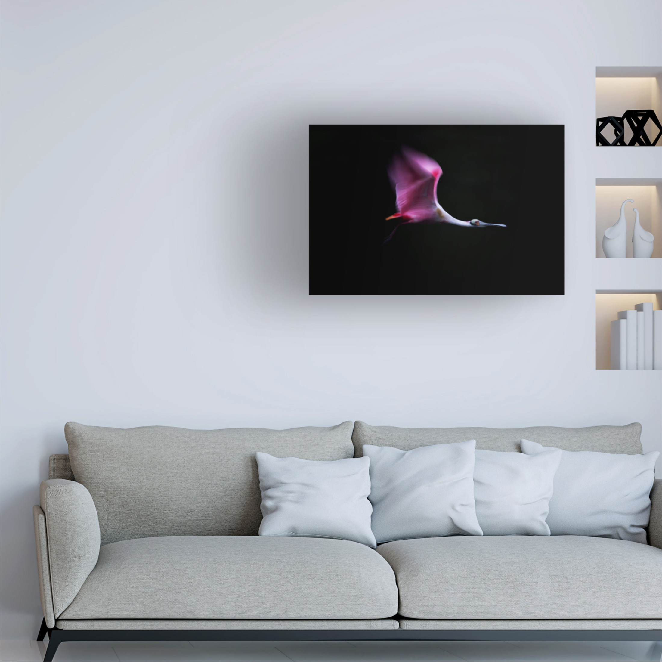 Canvas Wall Art - Andrea Haase Chang 'Rose In The Air' Wall Art for Living Room, Bedroom, or Office D?cor by Trademark Fine Art - 47 x 30 Inches