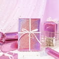 thumbnail image 3 of Pink Holographic Wrapping Paper Roll for Girls, Valentine's Day Stars Gift Wrap Birthday, Wedding, Mother's Day, Christmas, 17 Inches x 16.4 Feet, 3 of 4