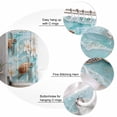 thumbnail image 5 of Small Stall Shower Curtain 36x78 Inch Narrow Half Size Ocean Turtle Bath Curtains Bathroom Decor Coastal Starfish Beach Wave Spring Flower Waterproof Fabric Shower Curtain Set with Hooks 36 Inch, 5 of 6