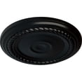 thumbnail image 3 of Ekena Millwork 7 7/8"OD x 3/4"P Small Alexandria Ceiling Medallion (Fits Canopies up to 4 5/8"), Hand-Painted Jet Black, 3 of 7
