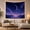 Crescent Planet, variant on Glowing Vortex Over Mountain Silhouettes in a Dark Starry Sky, Mystical Fantasy for Space Enthusiasts, Celestial Wall Art Decor, Christmas Gift, Tapestry Wall Hanging for Bedroom and Living Room