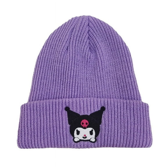Sanrio Knitted Hat Kawaii Hello Kitty Kuromi Melody Cinnamoroll Hat Cute Cartoon Birthday Gifts for Women Warm