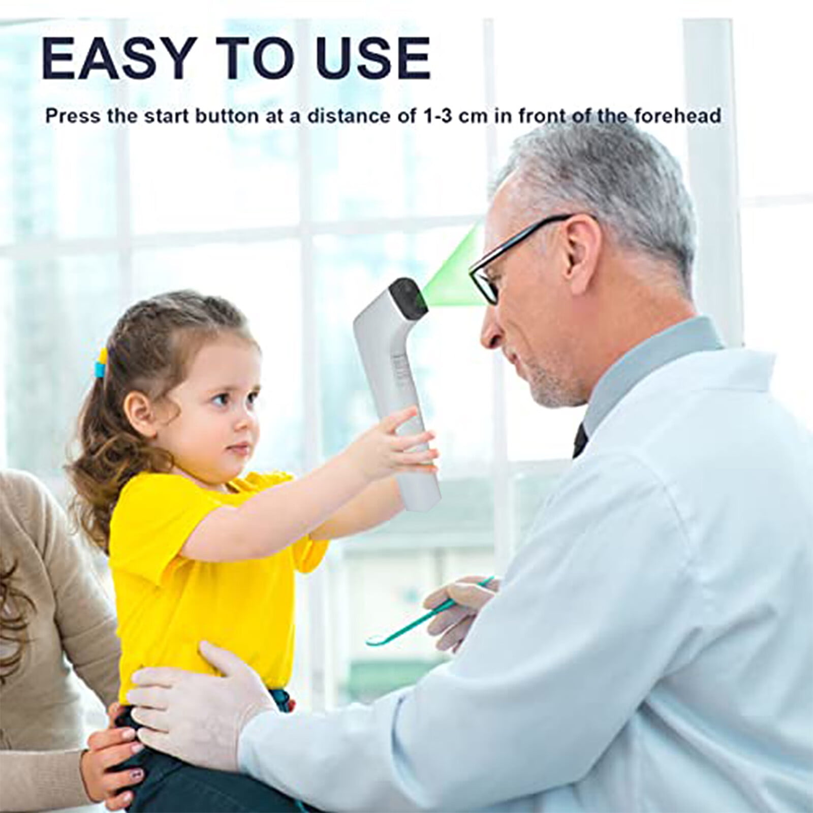 DISEN Forehead Thermometer for Adults and Kids,Baby Thermometer with 35 Memory & Mute Function,No-Touch Infrared Thermometer with LED Display, Ideal for The Whole Family