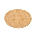thumbnail image 3 of Bandeja de madera decorativa para servir, bandejas de madera para té, redondas. 25x25cm, 3 of 9