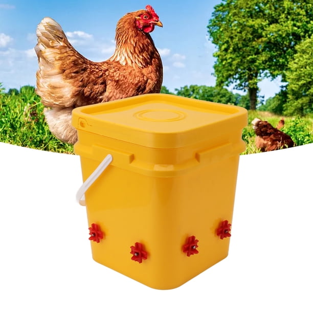 Bebedero Automático para Pollos Alimentador y Bebedero para Pollos de Barril de 12L Suministros para Gallinas Pequeñas Bebedero para Aves de Corral ANGGREK Otros