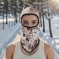 thumbnail image 2 of Unique Bargains 1 Pc Ice Silk Snake Pattern Balaclava Face Mask Gray Brown, 2 of 5