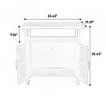 thumbnail image 7 of Leumius Outdoor Bar Cart, Patio Wicker Wine Serving Cart with Wheels, Rolling Rattan Beverage Bar Counter Table with Glass Top for Porch Backyard Garden, Black, 7 of 7