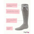 thumbnail image 3 of MeMoi Sweet Bow Cotton Blend Knee High Socks - Girls - Female, 4, Gray, 3 of 7