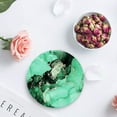 thumbnail image 4 of FMSHPON Marble Texture Green Ink Set of 4 Round Coaster for Drinks, Absorbent Ceramic Stone Coasters Cup Mat with Cork Base for Home Kitchen Room Coffee Table Bar Decor, 4 of 6