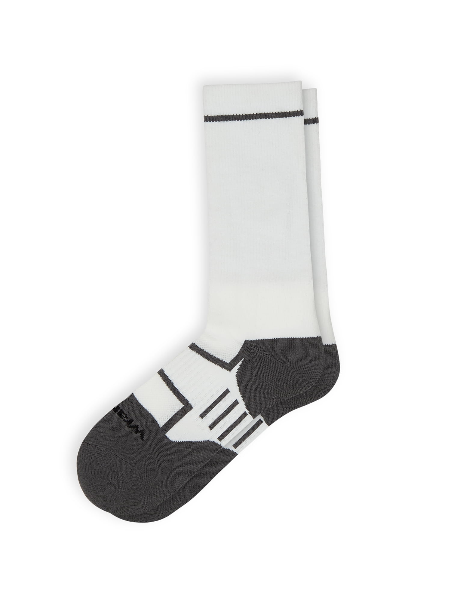 Wrangler Comfort Compression Crew Socks for Men, Size 6-12, White, 3 Pairs