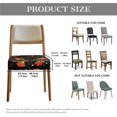 thumbnail image 6 of SEANATIVE Thanksgiving Chair Covers for Dining Chairs Maple Leaves Chair Seat Covers with Elastic Bottom Black Kitchen Chair Protective Covers for Dining Room Restaurant Chairs Home Decor 4 PCS, 6 of 7