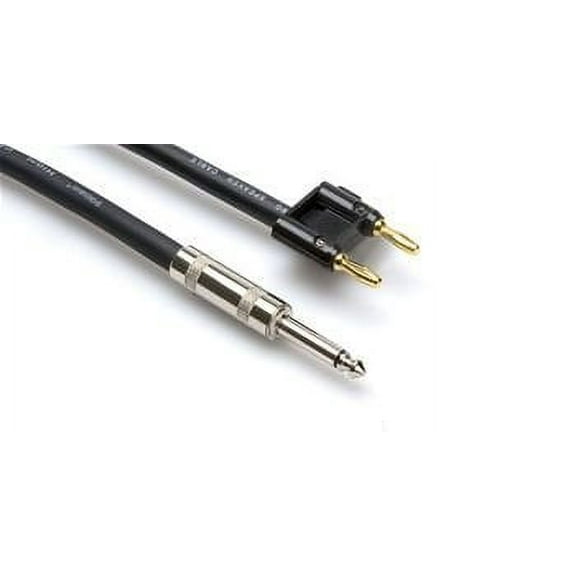 Hosa SKJ-675BN Speaker Cable Hosa 1/4" TS to Dual Banana 75 foot