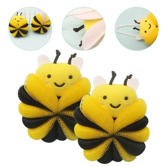 Cute Animal Bath Loofahs for Exfoliating Sponge Body Scrubber for Kids Girls and Boys - Soft Mesh Shower Bathing Accessories for Women