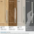 thumbnail image 4 of Amerock Bellamy 12-5/8 inch (320mm) Center-to-Center Satin Nickel Cabinet Pull, 4 of 7