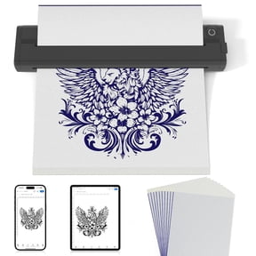 Wireless Tattoo Stencil Printer with 203DPI Thermal Printing, A4 Size Portable Transfer Printer with Bluetooth and USB Connection for Tattoo Pattern Transfer