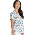 thumbnail image 4 of Tooniforms Scrubs Top For Women Rounded Print V-Neck TF786, 4 of 7