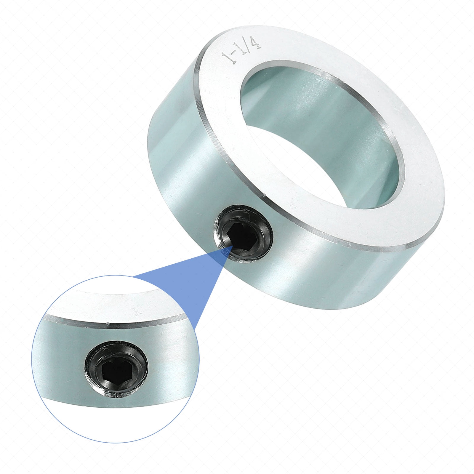 8pcs Set Screw Collars 1-1/4" Bore Carbon Steel Shaft Collars, 2" OD, 11/16" Width Lock Axle Collar Clamp