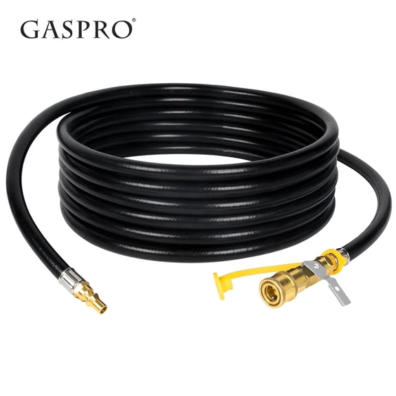 GASPRO RV Quick Connect Propane Hose 12FT, Low-Pressure Gas Extension Line with 1/4" Quick Disconnect, for BBQ Grills, Griddles, Fire Pits & Camping Stoves