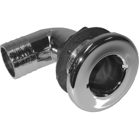 Brise Marine - T-H Marine Brite Plate Chrome Plated 90 Degree Thru Hull For Hose