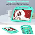 thumbnail image 2 of Kids Case for Samsung Galaxy Tab A9 8.7" 2023 SM-X110/X115 Tablet Case with Handle & Stand, EVA Foam DIY Cartoon Cute Pattern with Pencil Holder Shockproof Protective Cover, Mintgreen, 2 of 7