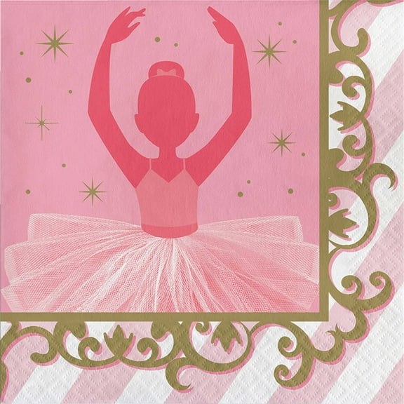 Ballet Paper Lunch Napkins 16 Count for 8 Guests
