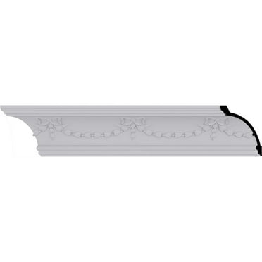 5 3/4"H x 4 3/4"P x 7 1/2"F x 94 1/2"L Federal Crown Moulding