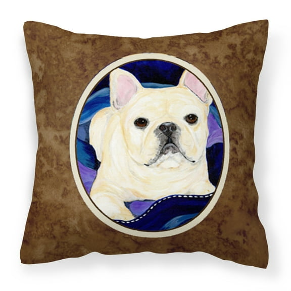 Carolines Treasures SS8126PW1414 French Bulldog Fabric Decorative Pillow, 14Hx14W, multicolor