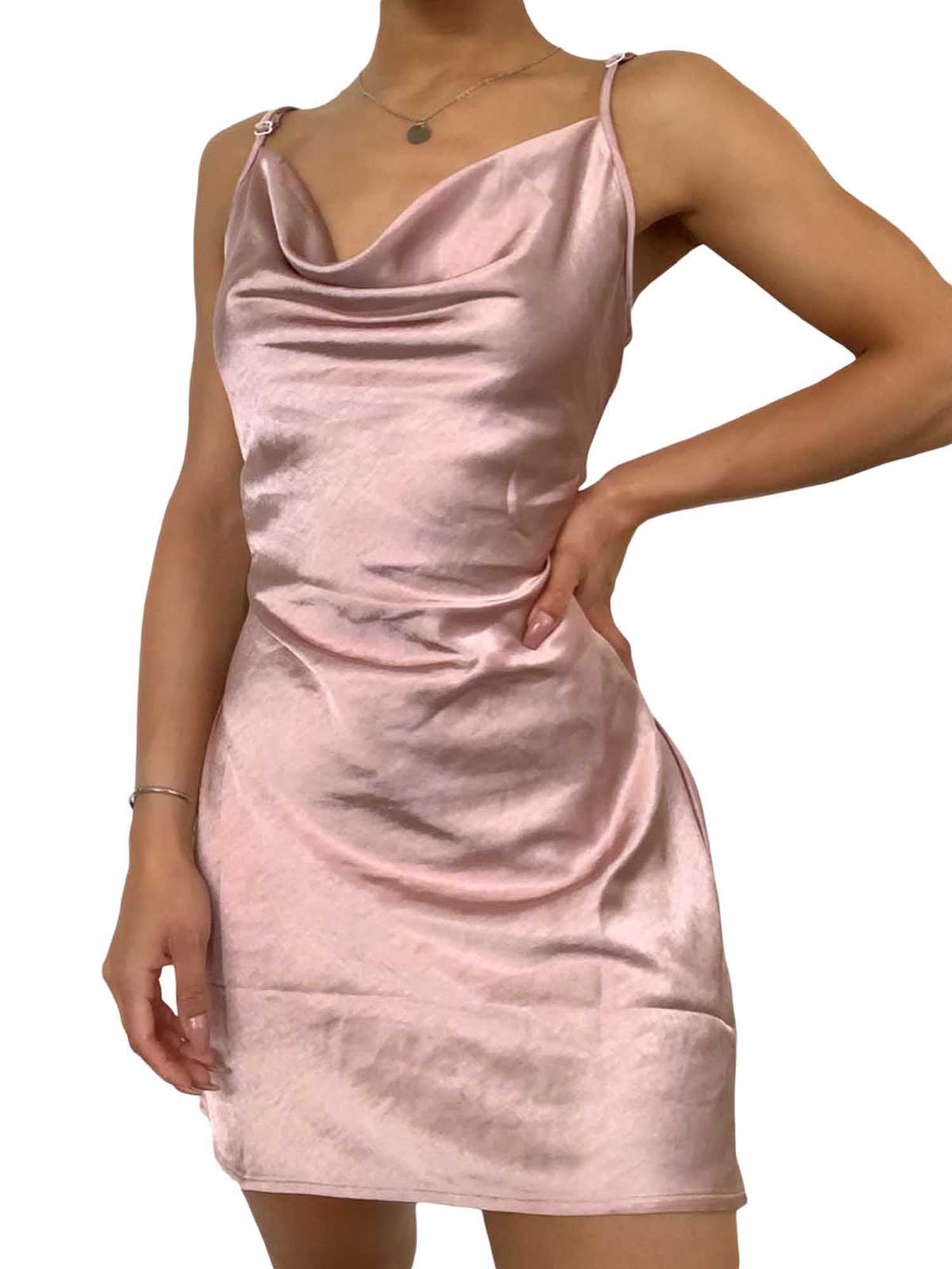NEW Womens Lace Floral Spaghetti Strap Split Dress Party Bodycon Mini Dress 