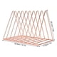 thumbnail image 5 of Triangle Book Shelf Metal Rose Gold Desk Books File Storage Rack Desktop Bookshelf, 5 of 5