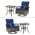 thumbnail image 3 of Wooflex 3-Piece Outdoor Indoor Rotatable Rattan Swivel Glider Rocker Chair & Table Patio Bistro Set Perfect Stylish Wicker Rocking chair for Relaxing Conversations, 3 of 11