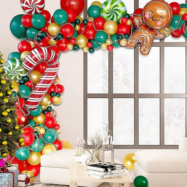 Arche en ballons, Noël . Christmas balloons arch  Decoration noel, Idées  de ballon, Ballons de noël