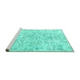 thumbnail image 2 of Ahgly Company Machine Washable Indoor Rectangle Persian Turquoise Blue Traditional Area Rugs, 4' x 6', 2 of 4