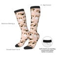 thumbnail image 5 of Picia Women Crew Soft Moisture-wicking Socks Beagle Dog On Brown Pattern Design Cotton Socks, One Size fit All, 5 of 9