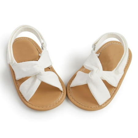 

Baby Girls First Walk Toddlers Shoes Summer Breathable Thin Sole Sandals White 13cm