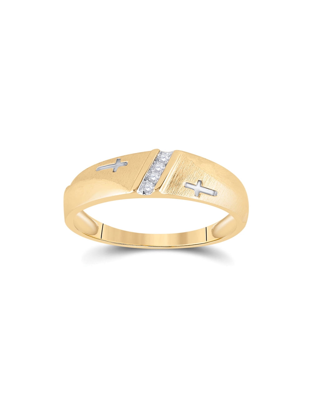 Details about Saris and Things 14kt Yellow Gold Mens Round Diamond Wedding Cross Band Ring 1/2 Details about Saris and Things 14kt Yellow Gold Mens Round Diamond Wedding Cross Band Ring 1/2
