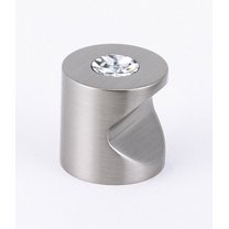 Alno C823-1 Contemporary 1"  Whistle Button Solid Brass Cabinet Knob / Drawer Knob -