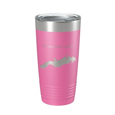 

Trinidad Lake Map Tumbler Travel Mug Insulated Laser Engraved Coffee Cup Colorado 20 oz Pink