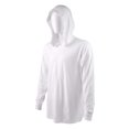 thumbnail image 3 of Men's Cotton Workout Active Long Sleeve Pullover Hoodie Casual Hooded Sweatshirts, White, Medium, 3 of 3