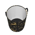 thumbnail image 3 of Kll Christmas Gold Deers1 Waterproof Foldable Laundry Hamper Bucket With Handles For Storage Bin,Kids Room,Home Organizer (Small), 3 of 8