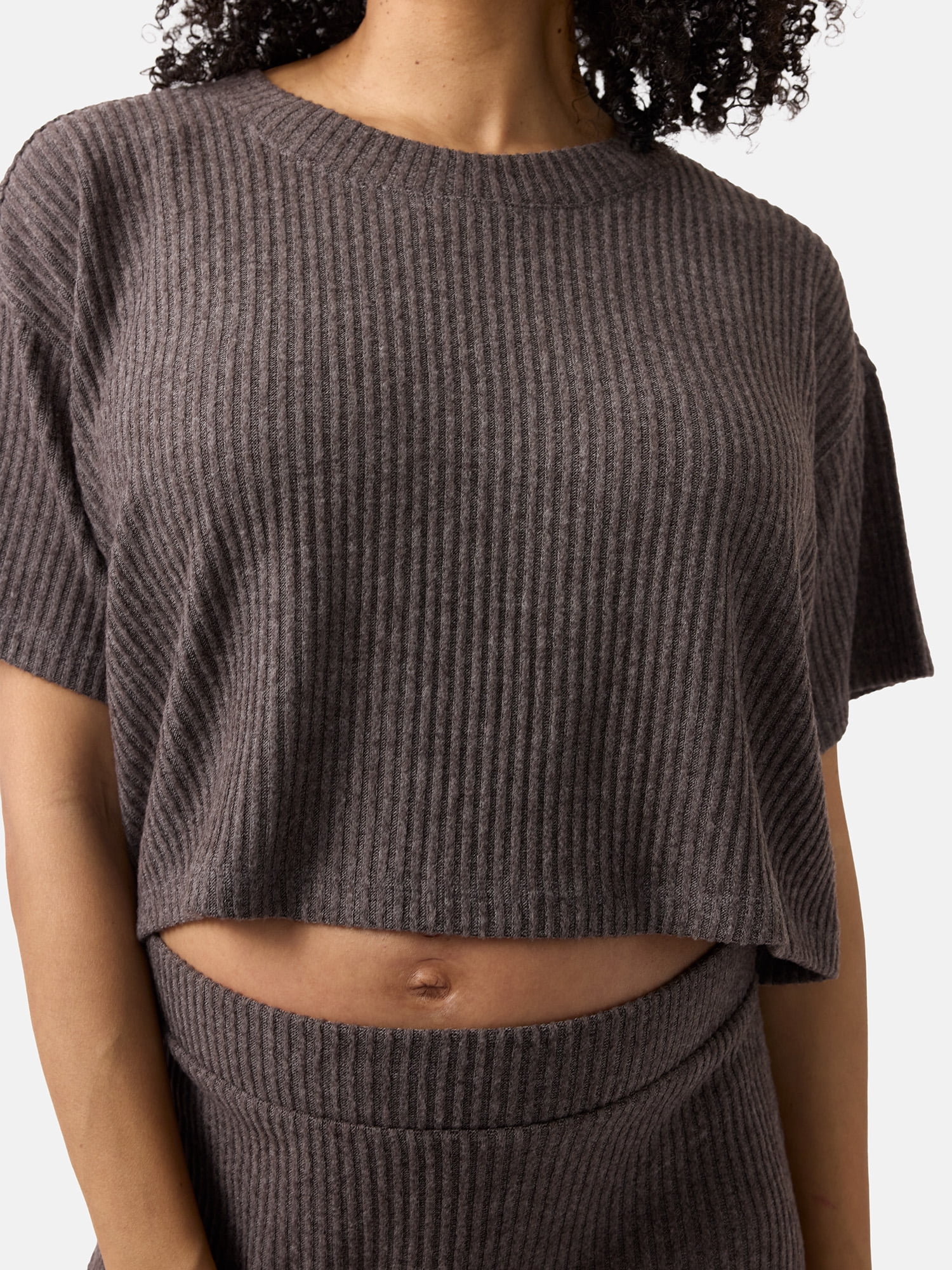 Ingrid & Isabel For Every Belly Women's Short Sleeve Maternity Ribbed Top, Sizes S-XXL