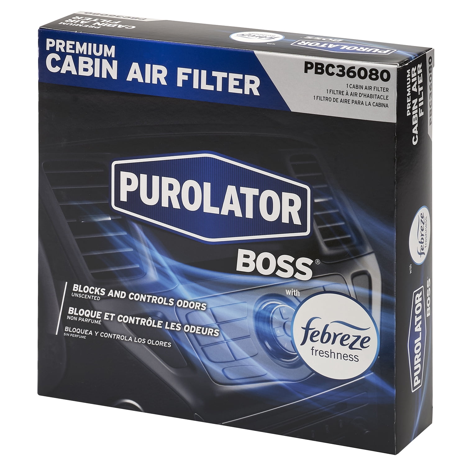 Purolator Cabin Air Filter with Febreze Freshness Purolator BOSS PBC36080 for Honda, Acura
