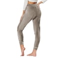 thumbnail image 5 of TEMOFON Lounge Jogger Pants for Women Velour Casual Soft Sweatpants – Khaki Joggers with Adjustable Waist M, 5 of 7