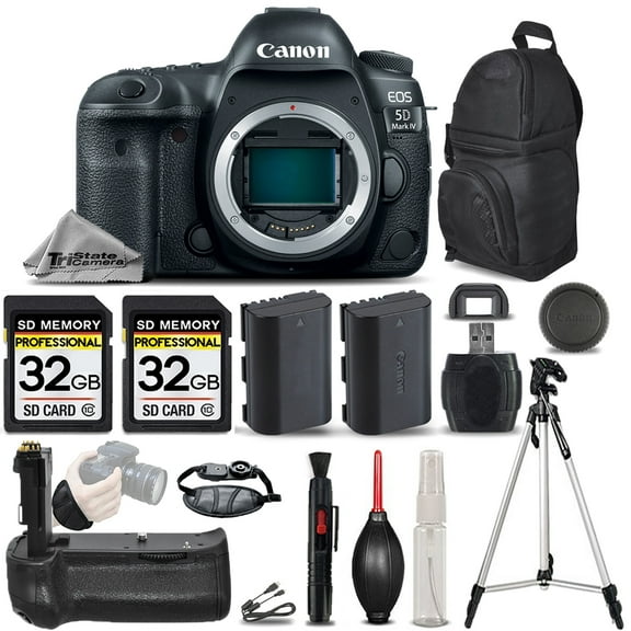 Canon EOS 5D Mark IV GPS/WiFi DSLR Camera   Battery Grip   EXT BATT - 64GB KIT (International Version)