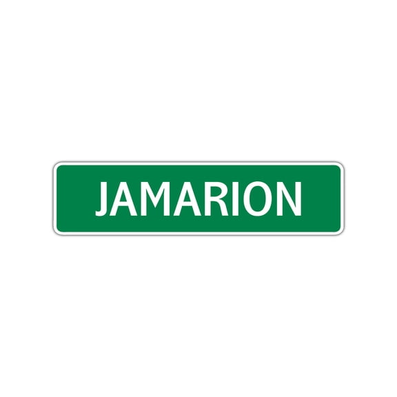 Jamarion Boys Children Indoor Outdoor Unique Wall Novelty Name Letter Printed Plaque Decoration Label Aluminum Metal Sign 4"x13.5"