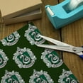 thumbnail image 3 of Harry Potter Slytherin Painted Crest Premium Roll Gift Wrap Wrapping Paper, 3 of 5
