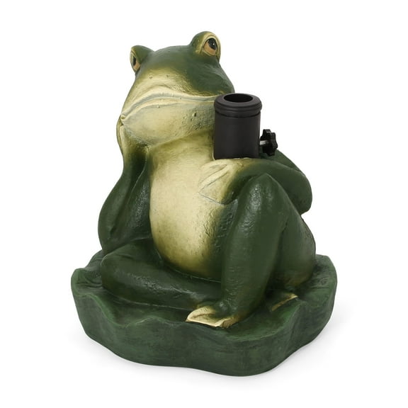 GDF Studio Ananda Frog Umbrella Base, Green