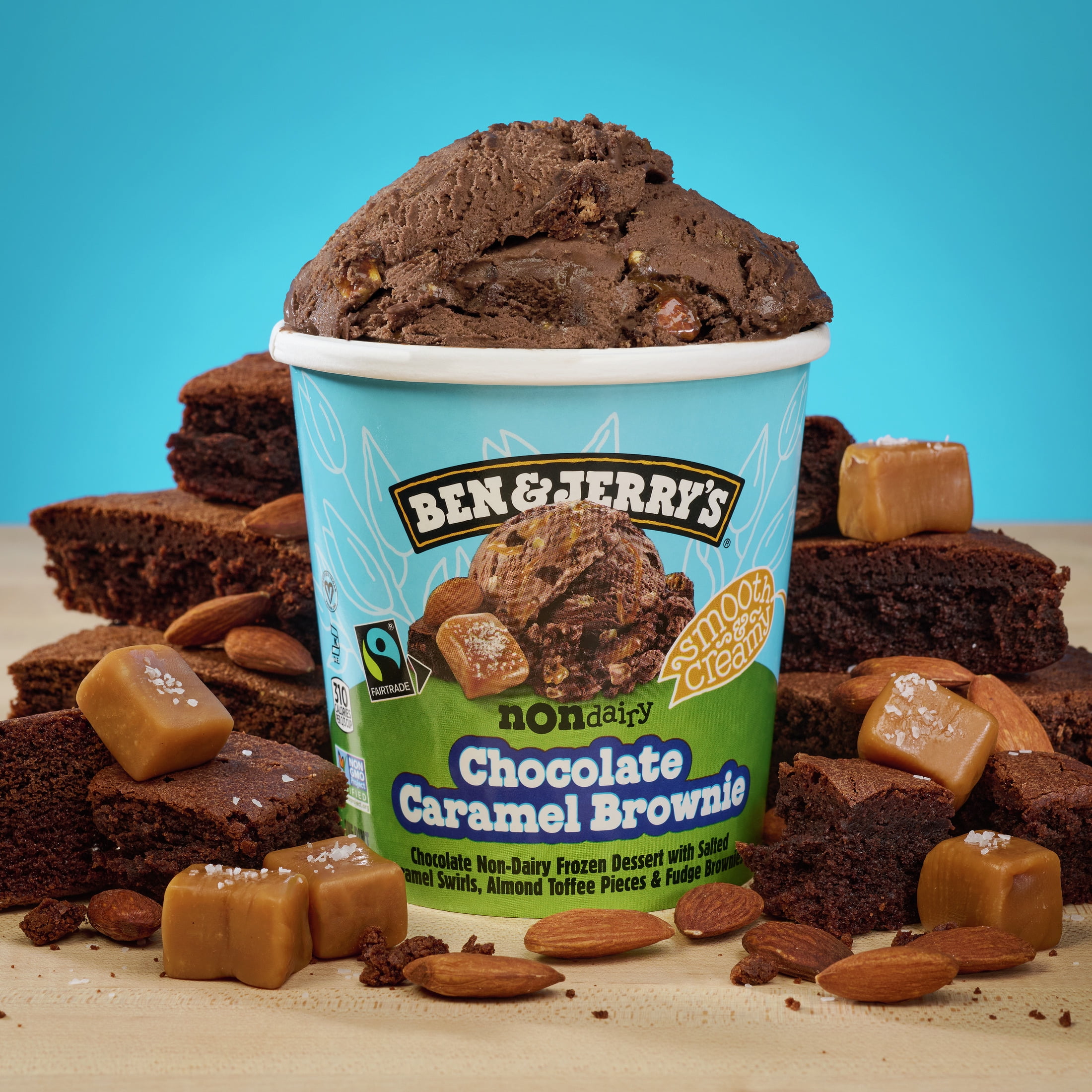 Ben & Jerry's Non-Dairy Chocolate Caramel Brownie Ice Cream Pint, 16 fl oz