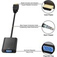 thumbnail image 3 of HDMI à VGA, 2 Pack, Adaptateur HDMI à VGA Plaqué Or (Mâle à Femelle) pour Ordinateur, Ordinateur de Bureau, Ordinateur Portable, PC, Moniteur, Projecteur, HDTV, Chromebook, Framboise Pi, Roku, Xbox et Plus - Noir, 3 of 8